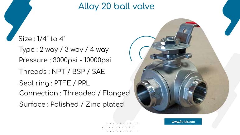 Alloy 20 ball valve