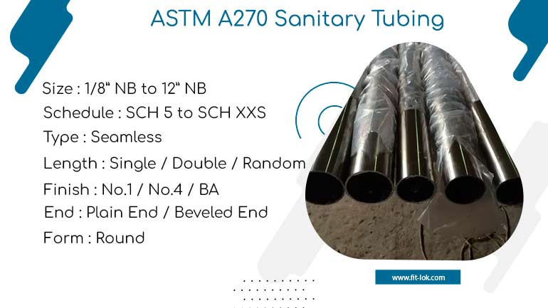 ASTM A270 Sanitary Tubing