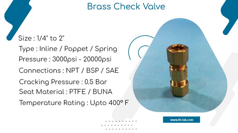 Brass check valve