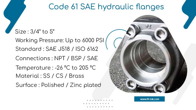 Code 61 sae hydraulic flanges