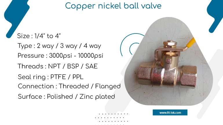 Copper nickel ball valve