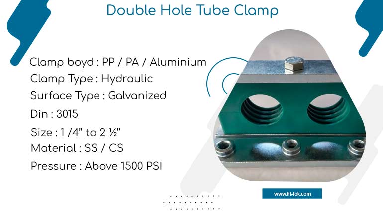 Double Hole Tube Clamp