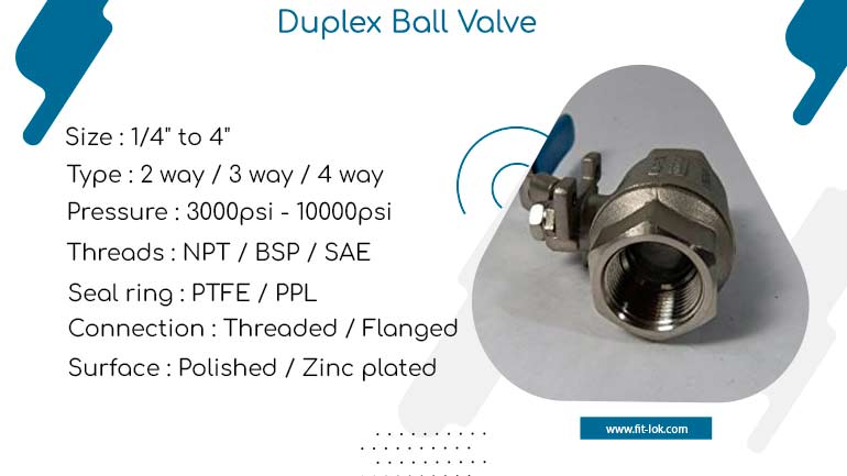 Duplex ball valve