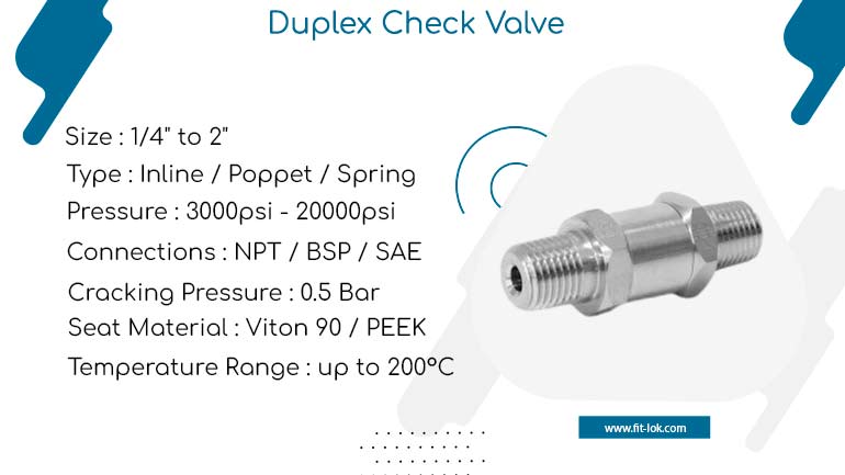 Duplex Check Valve