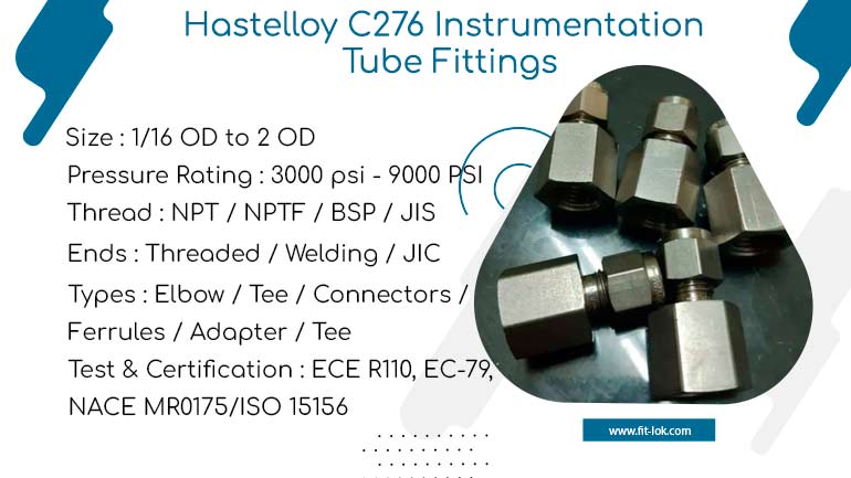 Hastelloy C276 tube fittings