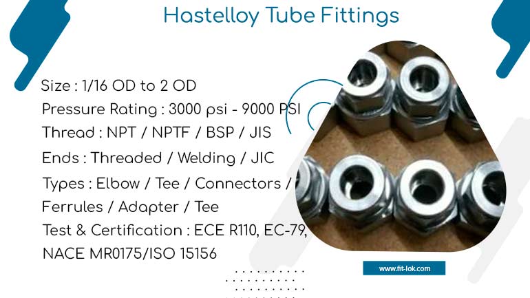 Hastelloy tube fittings