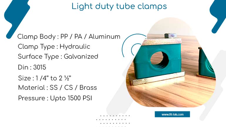 Light duty tube clamps