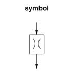 Symbol of Gas metering valve