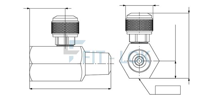 Drawing of Metering valve with needle