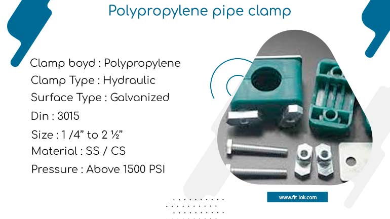 Polypropylene pipe clamp