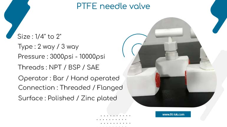 PTFE needle valves