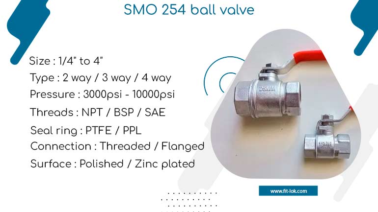 SMO 254 ball valve