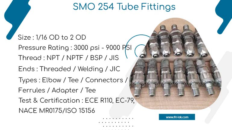 254 SMO tube fittings