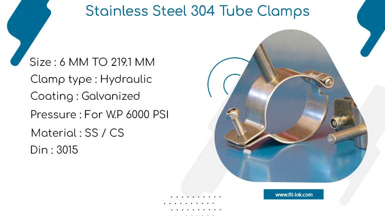 Stainless Steel 304 Tube Clamps