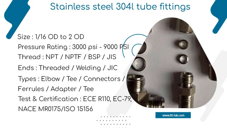 Stainless steel 304l tube fittings