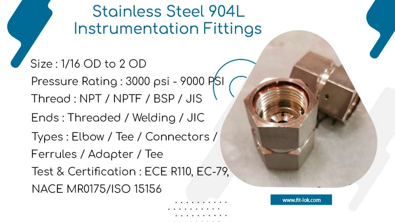 Stainless steel 904L tube fittings