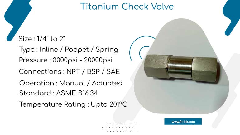 Titanium Check Valve