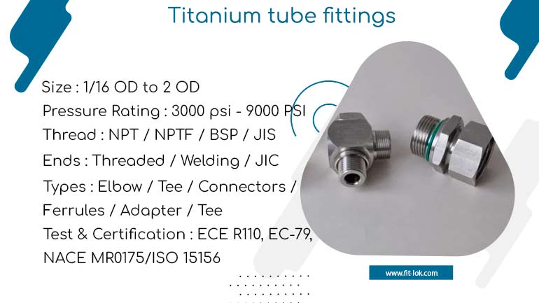 Titanium tube fittings