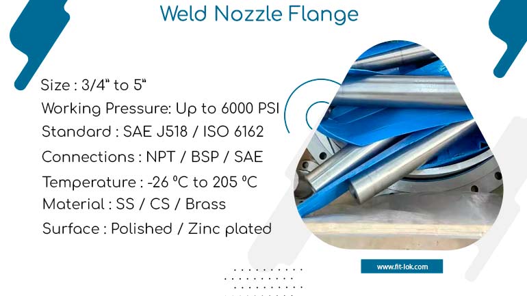 Weld nozzle flange